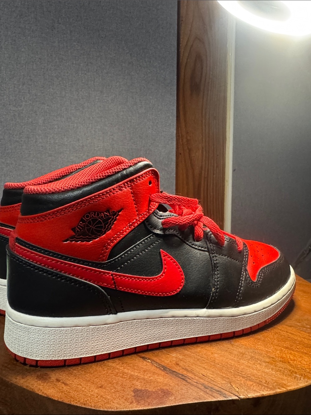 Jordan Retro High Top Sneakers Black Red